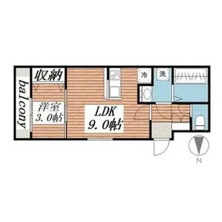 アルバーノ中村vermilion【3階】の間取り