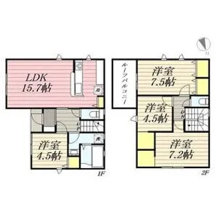 愛知県春日井市白山町8丁目【一戸建】の間取り