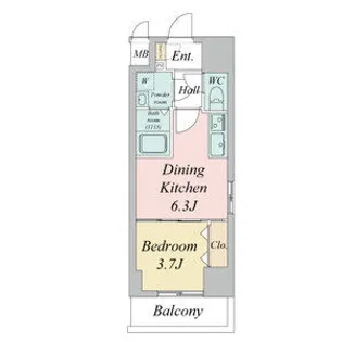 エスリードレジデンス東別院マークス【0304号室】の間取り