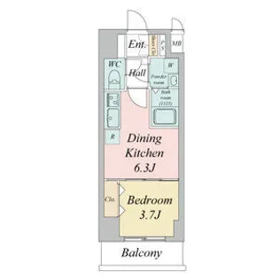 エスリードレジデンス東別院マークス【0603号室】の間取り