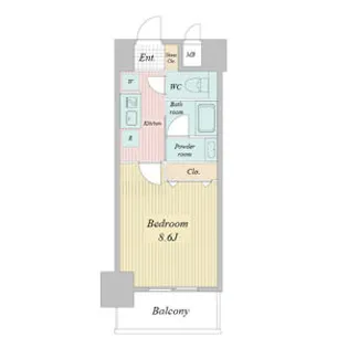 レジディア高岳【3階】の間取り