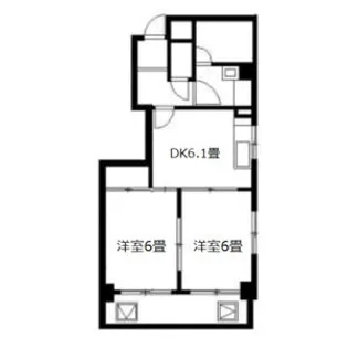 レスカール白金【203号室】の間取り