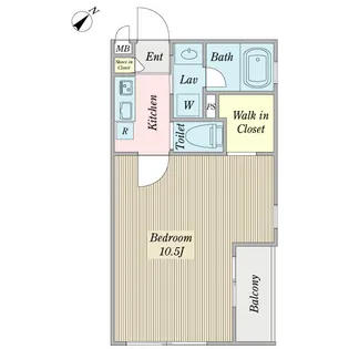 クレア【201号室】の間取り