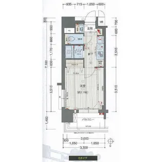 プレサンス名古屋STATIONアブソリュート【3階】の間取り