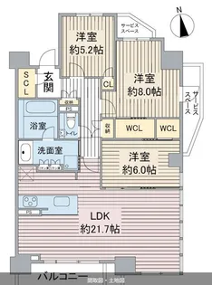 パークホームズ覚王山山門町【2階】の間取り