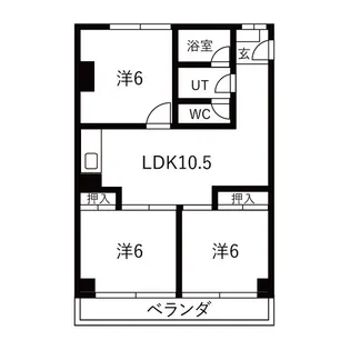 浅井レジデンス【5階】の間取り