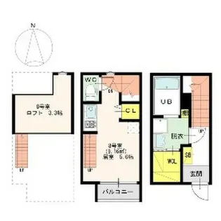 メゾン生駒町【110号室】の間取り