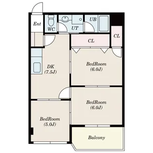 シーズンコート植田南【4階】の間取り