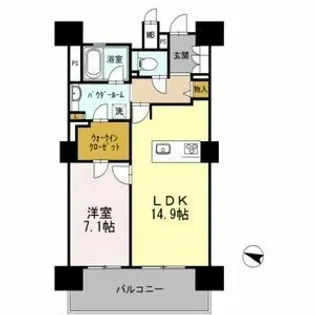 ロイヤルパークスERささしま【19階】の間取り