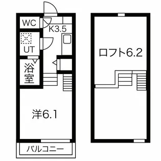 K Flat【105【通常プラン】号室】の間取り