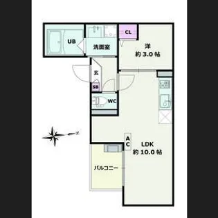 Jack moriyamaⅠ【3階】の間取り