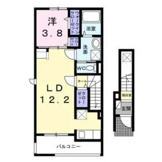 ローズガーデンB【2階】の間取り
