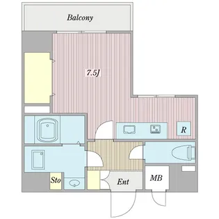 アビタシオン今池マルシェ【703(家具家電付)号室】の間取り
