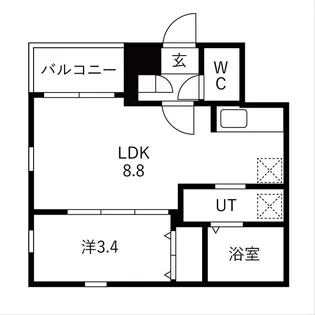 Cherim中村公園Onyx【1階】の間取り