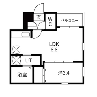 Cherim中村公園Onyx【2階】の間取り