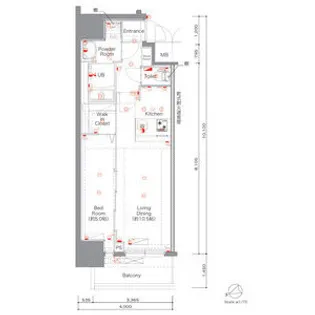 MAXIV名古屋上前津【0901号室】の間取り