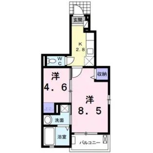 ベルフィオーレ【101号室】の間取り