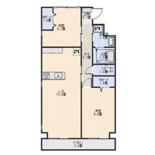 寿庵「JUAN」【201号室】の間取り