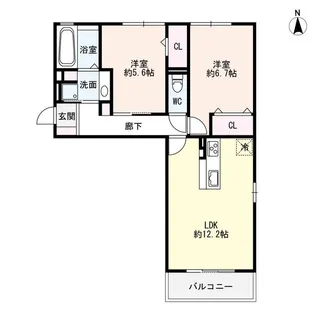 Cielo(シエロ)【2階】の間取り