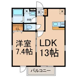 グランレーヴ庄内通【2階】の間取り