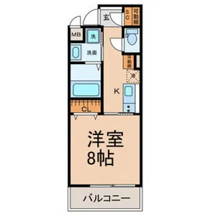 COZY豊岡通【4階】の間取り