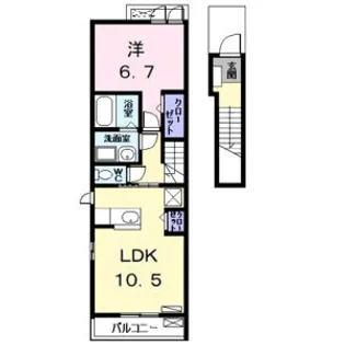 ラフレシールⅡ【2階】の間取り