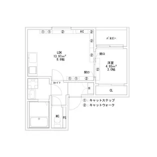 Coco Cat 岩塚【2階】の間取り