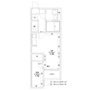 Coco Cat 岩塚【3階】の間取り