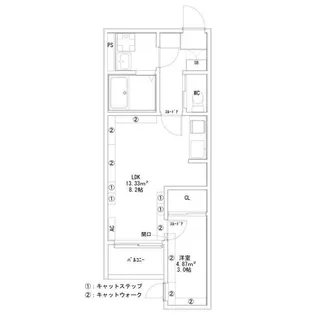 Coco Cat 岩塚【1階】の間取り