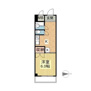 イトウマンション植田【4階】の間取り