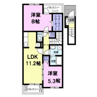 フォルテシモ【2階】の間取り