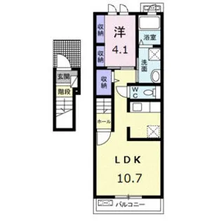 プラシード清里【2階】の間取り