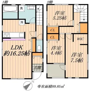 愛知県名古屋市中川区一色新町2丁目【一戸建】の間取り