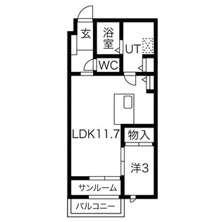 ベリアスエイト【1階】の間取り