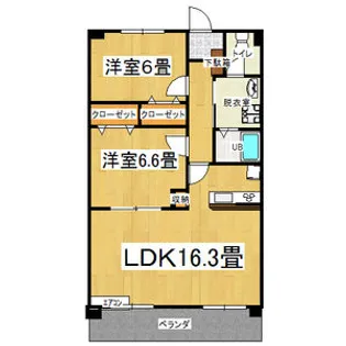 明宝マンション【2階】の間取り
