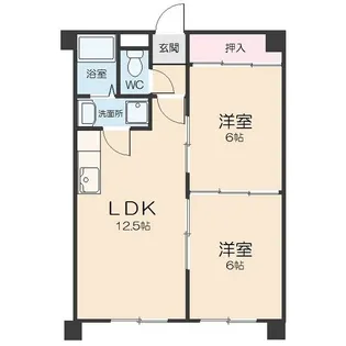 オオタかなれ川ハイツ【1階】の間取り