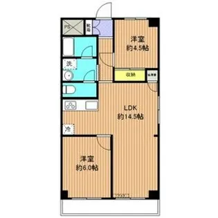 チサンマンション東別院【504号室】の間取り