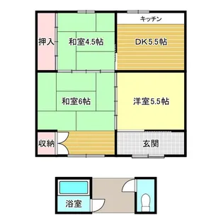 愛知県名古屋市南区本星崎町字大道【一戸建】の間取り