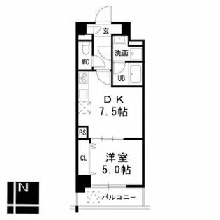 プレスティ則武【8階】の間取り