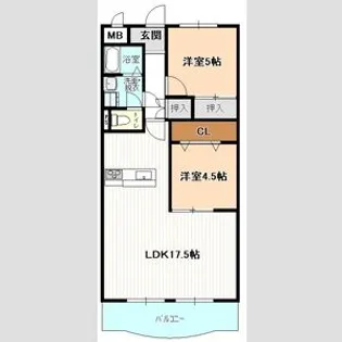 グランドハイツカトレア【4階】の間取り
