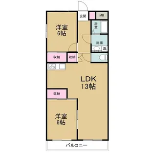 ビックベン旗屋ビル【203号室】の間取り