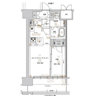CREST TAPP平安通【709号室】の間取り