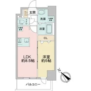 アステリ鶴舞テーセラ【0206号室】の間取り