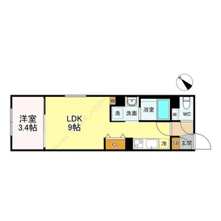 LUORE黒川EAST【C3号室】の間取り