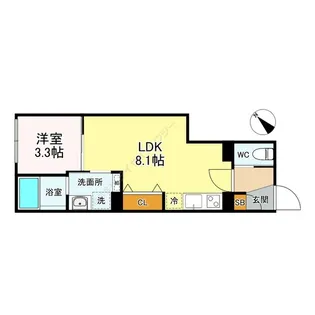 LUORE黒川EAST【A3号室】の間取り