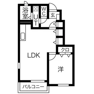 アニメート朝宮A【1階】の間取り