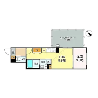 LUORE黒川EAST【E5号室】の間取り