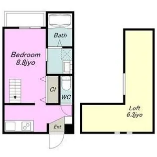 Ferveur本陣【2階】の間取り