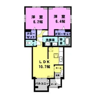 タッソ【1階】の間取り