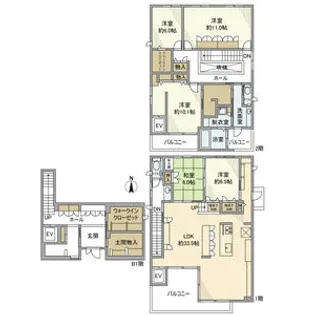 愛知県名古屋市天白区植田東2丁目【一戸建】の間取り